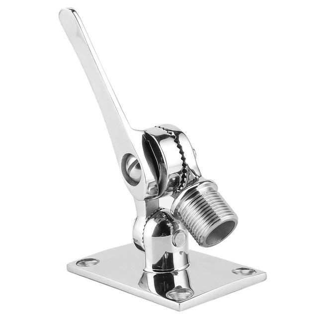 Calissa Offshore Tackle Marine VHF Antenna Mount – Adjustable Base Mounts Ratchet