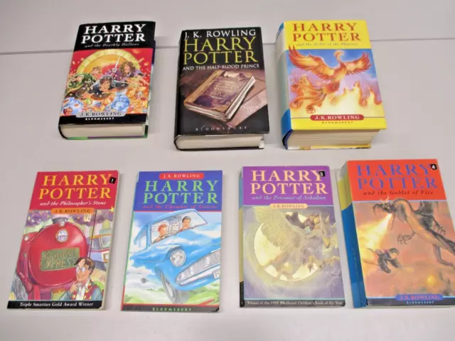 COMPLETE HARRY POTTER SERIES x 7  J. K ROWLING HARDBACKS 3X PAPERBACKS 4X