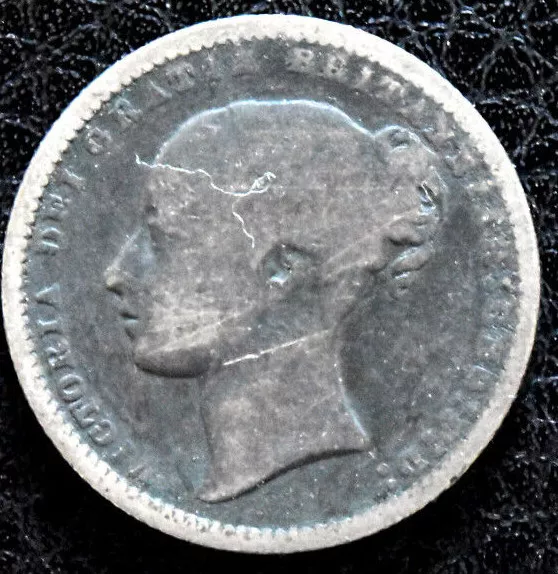 1868 Great Britain Queen Victoria 1 Shilling Silver Coin