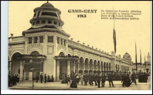 GAND GENT Belgien AK 1913 Halle französische Sektion alte Postkarte