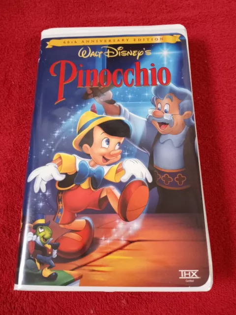 PINOCCHIO - VHS - Clam Shell Cover -  Walt Disney’s 60th Anniversary