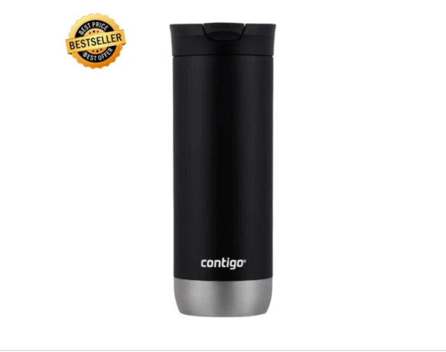 Travel Mug Contigo Leak proof Lid Stainless Steel Thermos 16fl Oz Coffee Tea Cup