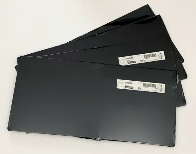 SET of 4 - Ikea DRONA Storage Box fits Kallax Expedit 13x15x13" Black - NEW