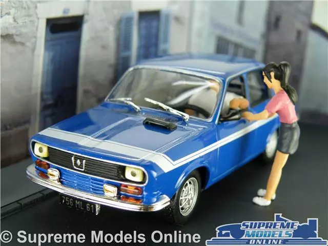 Renault 12 Gordini Modelo Coche Azul Sedán Escala 1:43 Ixo La Route Azul K8