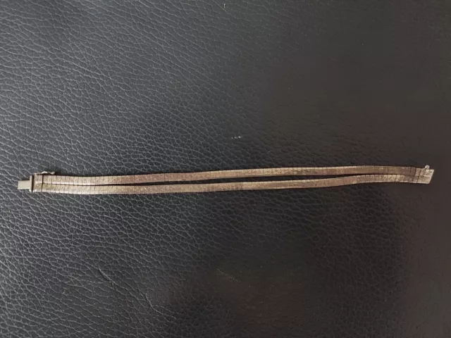 Silberarmband doppelsträngig 19cm Vintage 60er/70er Jahre