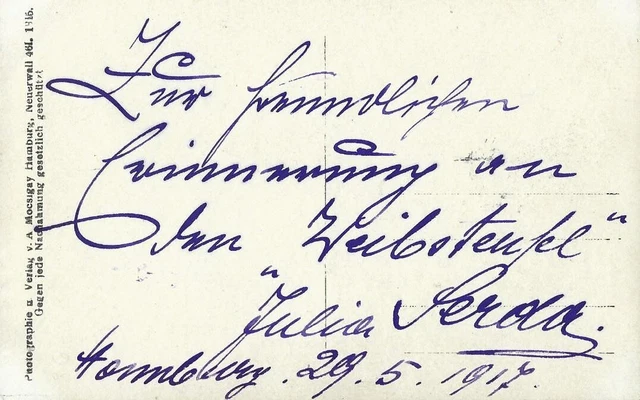 ORIGINAL AUTOGRAMM VON Julia Serda ( Schauspielerin / PhotoPk 1917