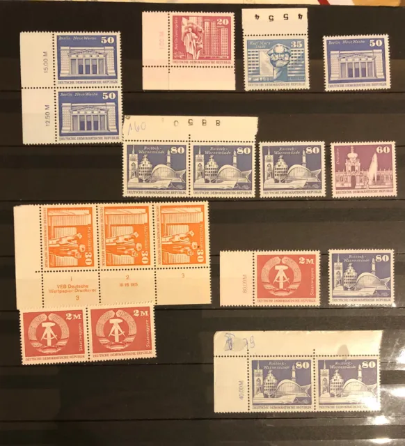 Briefmarken DDR Lot Freimarken Großformat postfrisch