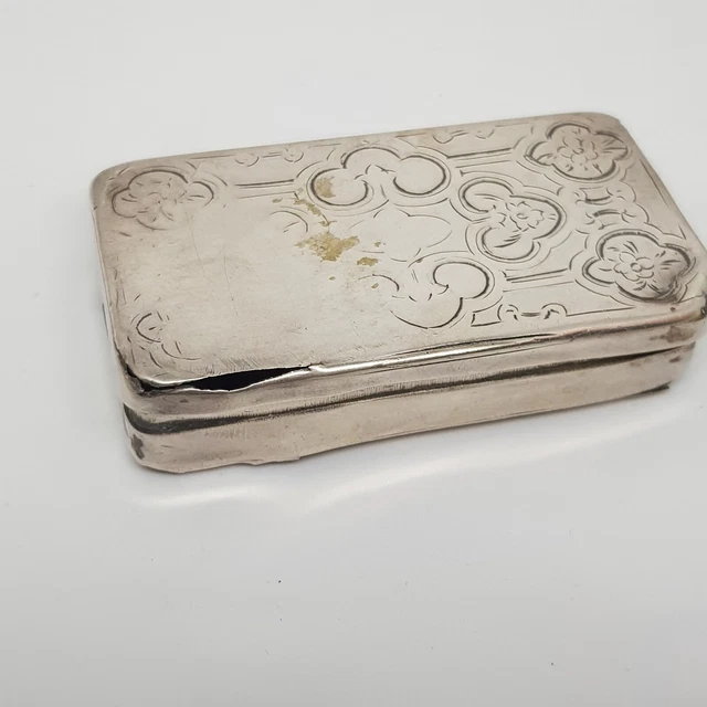 Boîte à Tabac Ancienne En Argent Sterling Gorham - Style Victorien Avec Monogramme