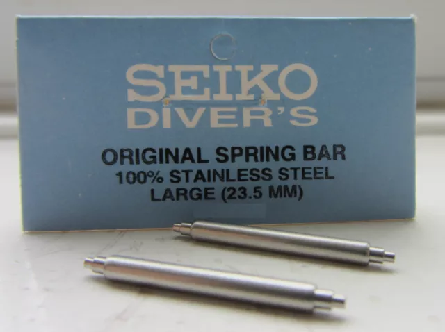 A Pair of (2x) 22mm Seiko Divers Stainless Steel Original Spring Fat Bars BNWOT