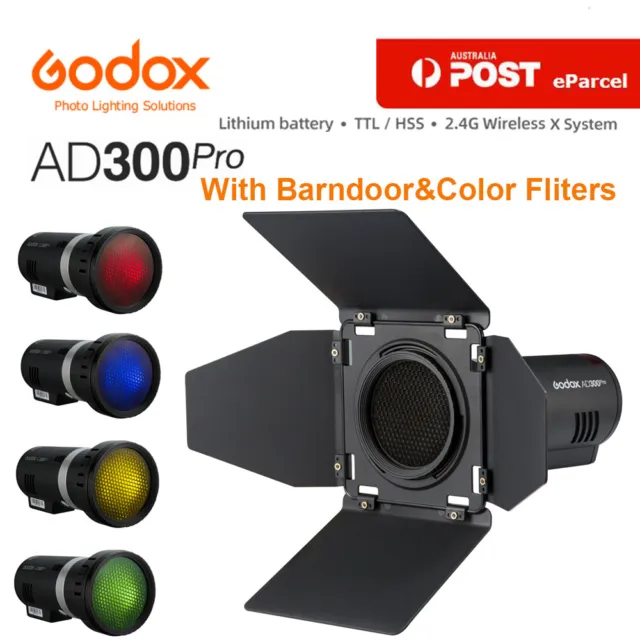 Godox AD300pro 2.4G TTL HSS 300Ws Li-ion Battery Strobe Outdoor Flash For  DSLR