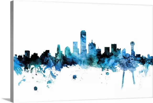 Dallas Texas Skyline Canvas Wall Art Print, Dallas Home Decor