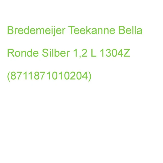 Bredemeijer Teekanne Bella Ronde Silber, Schwarz 1,2 L 1304Z (8711871010204)