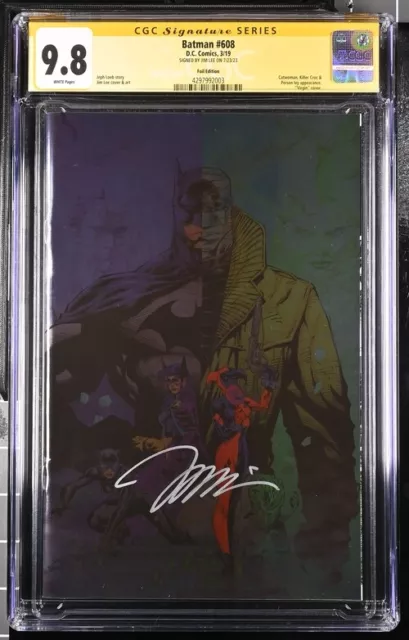 Batman #608 Cgc Ss 9.8 Jim Lee Exclusive Foil Variant B Catwoman Joker Hush Dc