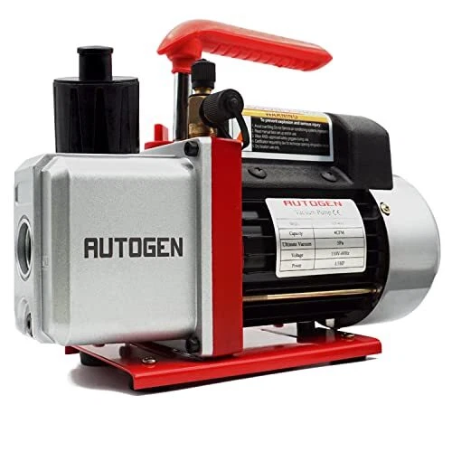 AUTOGEN Single-Stage Rotary Vane Vacuum Pump 4CFM 5 Pa 1/3HP for Air Conditio...