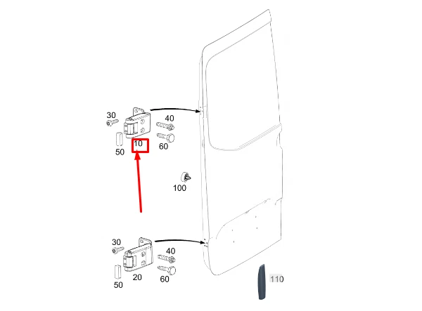 Genuine Mercedes-Benz Sprinter Sliding Door Contact Strip (2017-2021) – Part #9078213000 – OEM New
