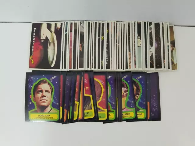 Vintage 1976 Topps Star Trek Complete Set 88 Cards & 22 Stickers (Pg53D)