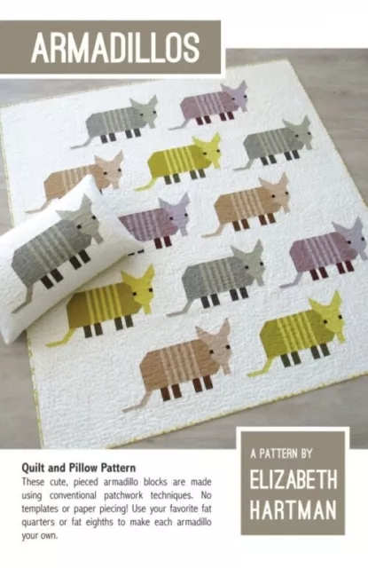 Elizabeth Hartman Quilting Pattern Armadillos Quilt