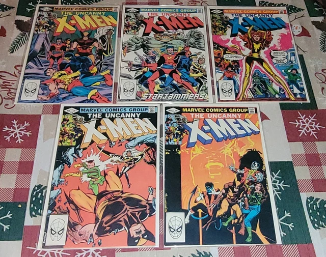 Uncanny X-Men #155, 156, 157, 158,159 VF+ avg.  (1982) 5 book lot. Keys!