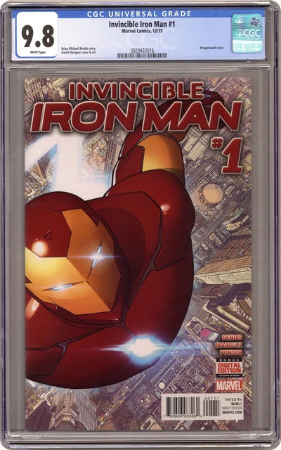 Invincible Iron Man 1A Marquez CGC 9.8 2015 3929433016