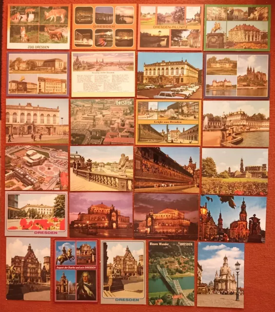 Dresden 25 Ansichtskarten - Postkarten Konvolut, Sammlung, Lot 10.