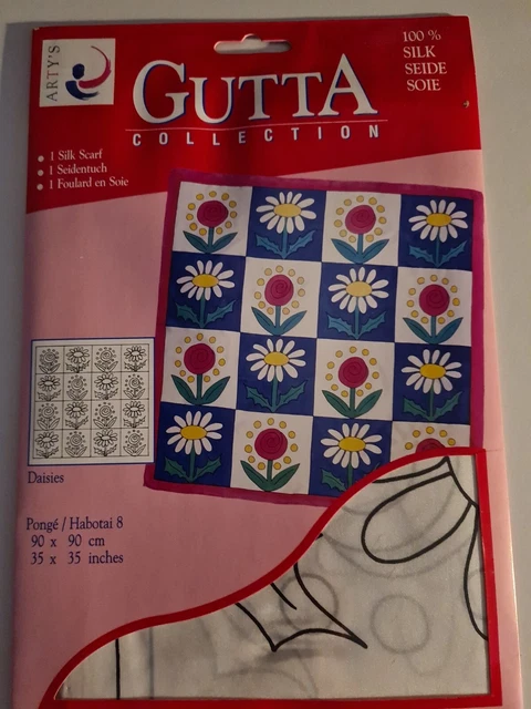 Paño de seda Artys Gutta Collection margaritas 90 x 90 cm en embalaje original