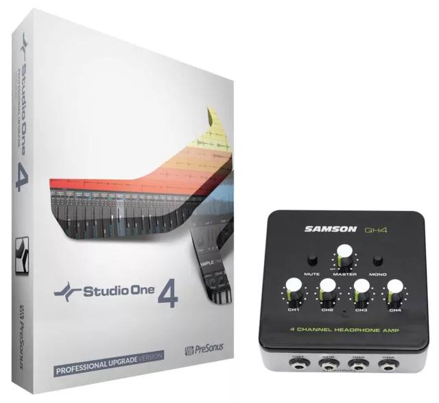 Presonus Studio One 4 Pro Upgrade Artist/Producer v. 1/2/3 to Pro 4.0+Amplifier