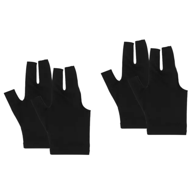 2 Pairs Nylon Three Finger Gloves Yoyo Accessories Billiard