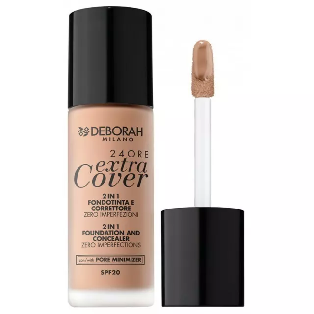 DEBORAH 24 Ore Extra Cover - 2in1 Fondotinta e Correttore spf20 n. 04 Apricot