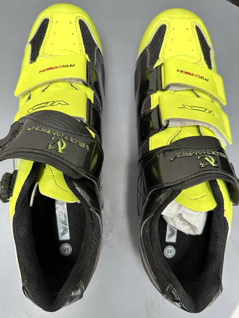 Velo Champion VCX Pro Carbon Road Cycling Shoes Yellow/ Black UK11.5 EU46