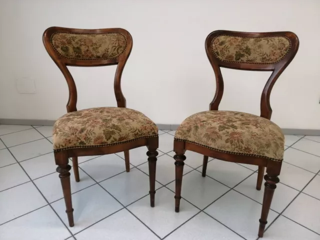 Silla Sillón Par Sillas Sillones Acolchado Luis XVI Sólido Nuez Gobelin