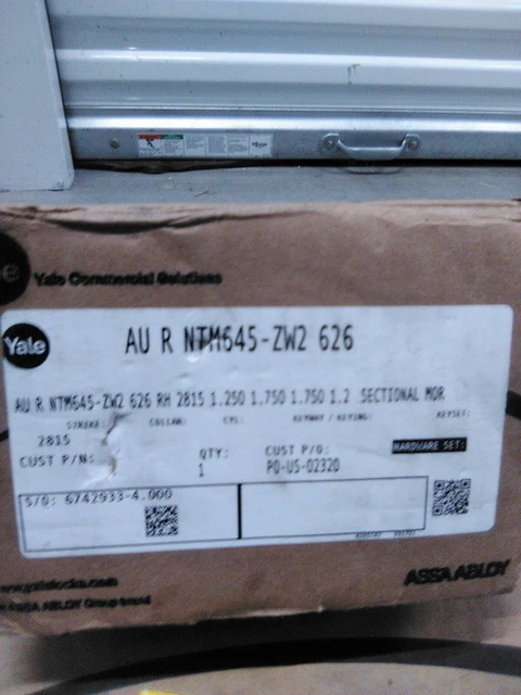 YALE  ASSA ABLOY AUR NTM645-ZW2-626 Touchscreen Keypad- No Cylinder Lock -