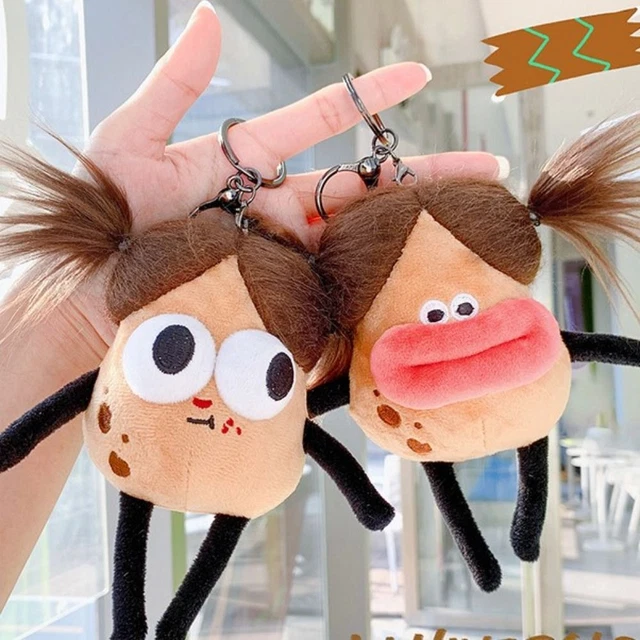 Backpack Decor Funny Big Mouth Keychain Cartoon Pendant Potato Girl Keyring