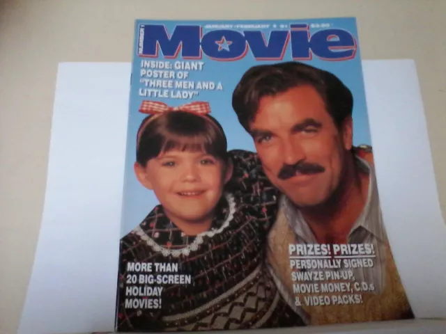 Movie No 1 , Jan/Feb 1991 with (Giant Poster of Three Men And A Little Lady)