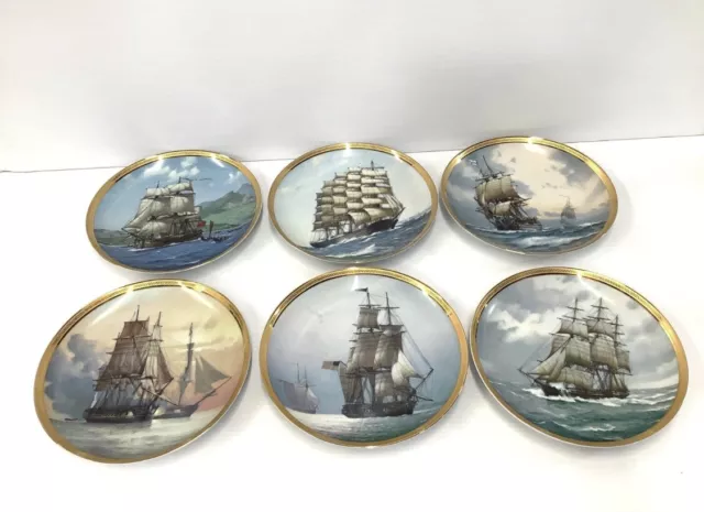 Franklin Mint 1986 ~ The Great Ships of the Golden Age of Sailing ~ Set of 6.