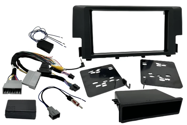 Radio Installation Kit For 95-98 GMC Sierra - Single DIN Dash Kit, Wiring Harness & Antenna Adapter