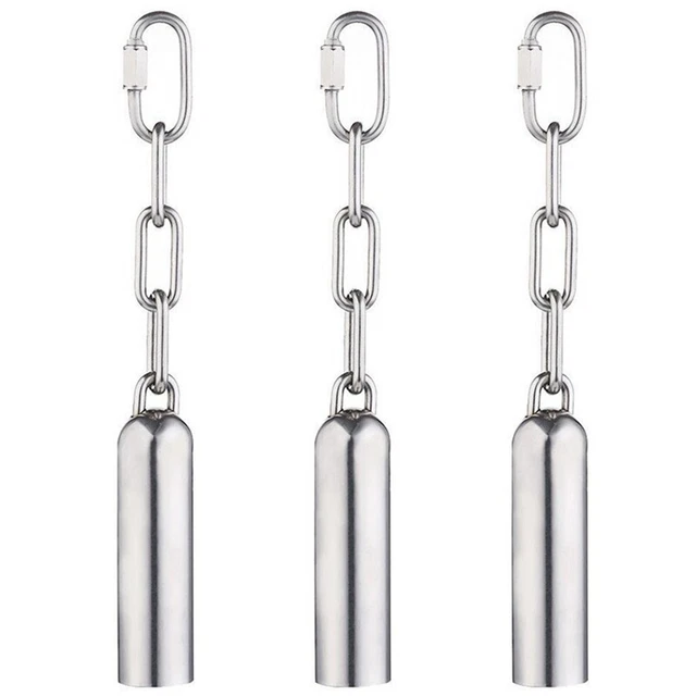 3X Campana de acero inoxidable Juguete para Voegel, Heavy Duty Kaefig Juguete L3V5