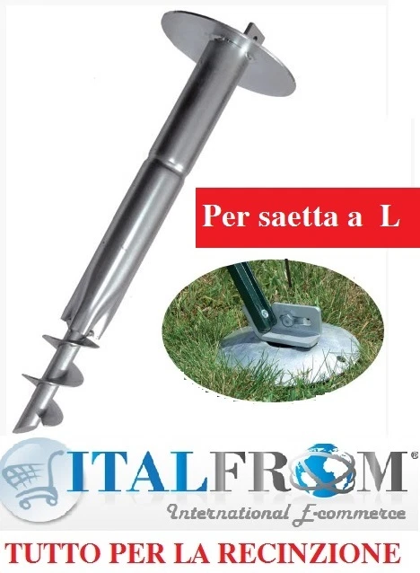 Picchetto A Vite Per Ombrellone E Stendibiancheria – Supporto Da Terra In Acciaio Zincato Diametro 25-55 Mm - 5