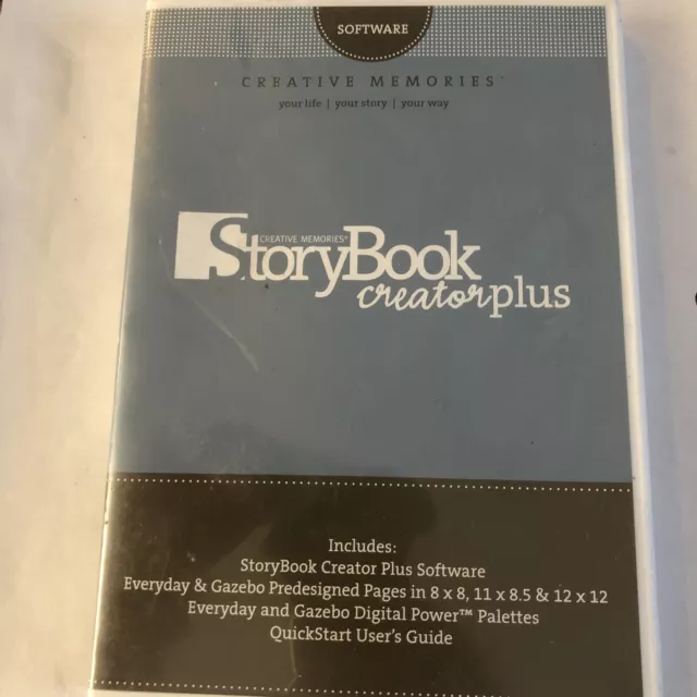 Creative Memories Story Book Creator+ Plus Software Elaboración/Fotos/Libro de recortes