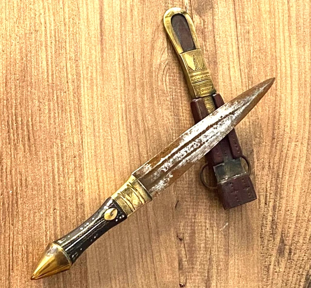 Old African tribal Ethnic Antique Tuareg dagger Leather Sword Rare- 11.81 in