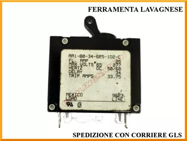 Interrupteur Magnétothermique Carling Switch 25 Ampère AA1-B0-34-625-1D2-C