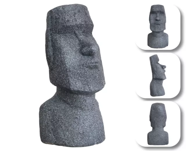 Moai Kopf Skulptur Büste Statue Outdoor Osterinsel Figur Gartenfigur Rapa Nui