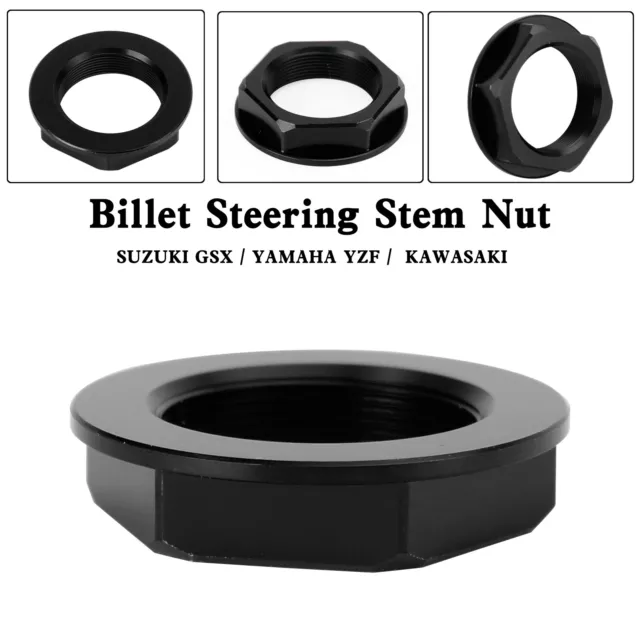 Billet Steering Stem Nut Pour SUZUKI GSXR 600/750 YZF-R1 ZX6R S1000RR BLK