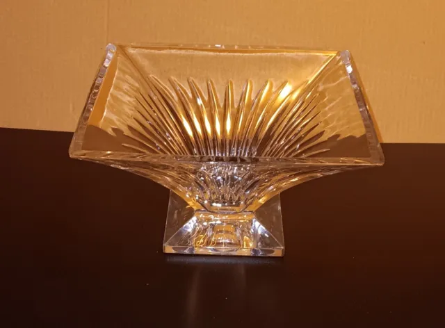 Waterford Crystal Clarion Large Square Pedastal Bowl, 10"