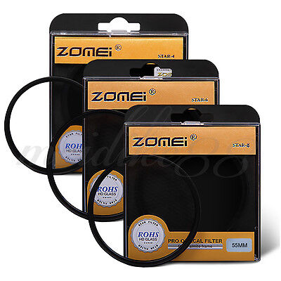 ZOMEI 55mm Camera DSLR Starburst +4+6+8 Points Star Filter Set for Canon Nikon