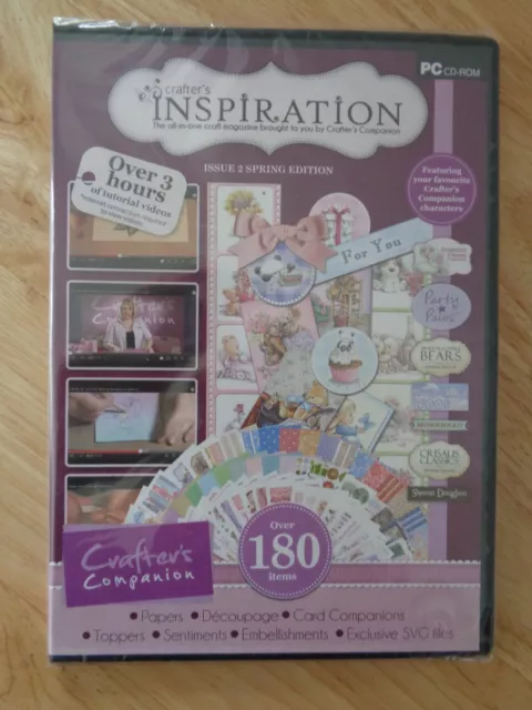 Crafters Companion Inspiration CD Rom -Iss 2  - Over 180 Items - New & Sealed -