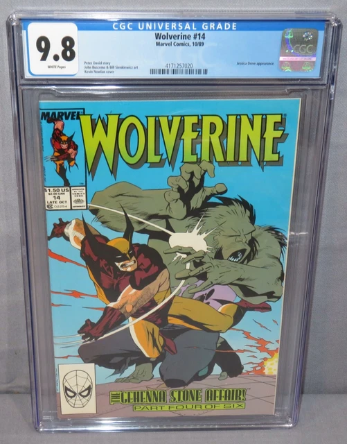 WOLVERINE #14 (Ongoing Series) CGC 9.8 NM/MT White Pages Marvel Comics 1989
