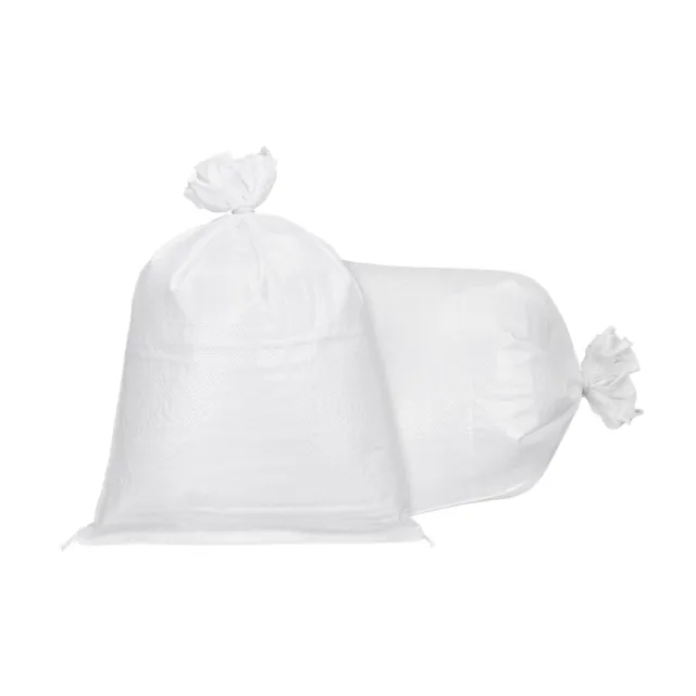 Sand Bags White Woven Inner Waterproof Coating 23.6 Inch x 15.7 Inch Pack of 5