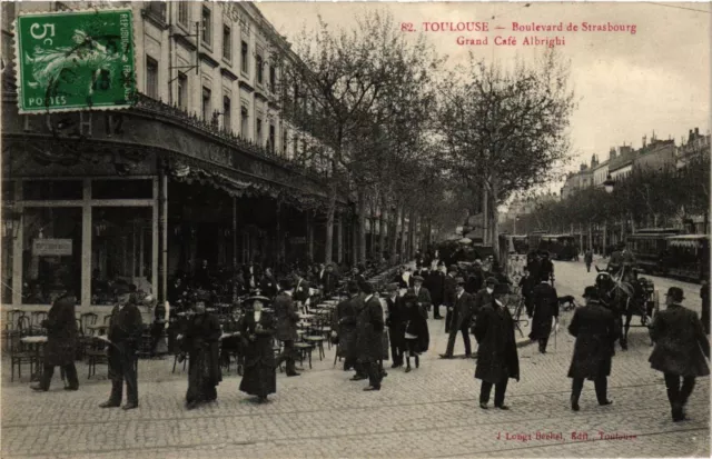 CPA TOULOUSE - Boulevard de Strasbourg Grand Cafe Albrighi (256006)