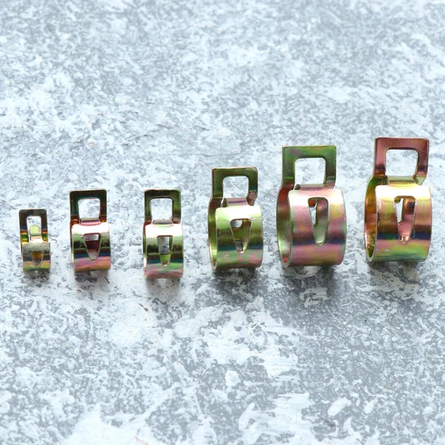 60pcs Spring Clips Fuel Hose Water Pipe Clips Fasteners Air Tube Clamps Hotel