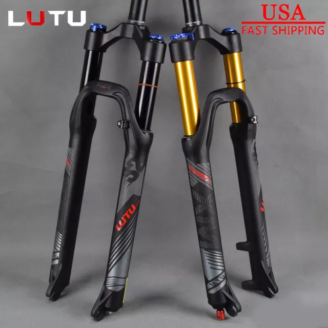 LUTU MTB Bike Suspension Fork Air Shock Rebound Adjust 26/27.5/29" Racing Forks